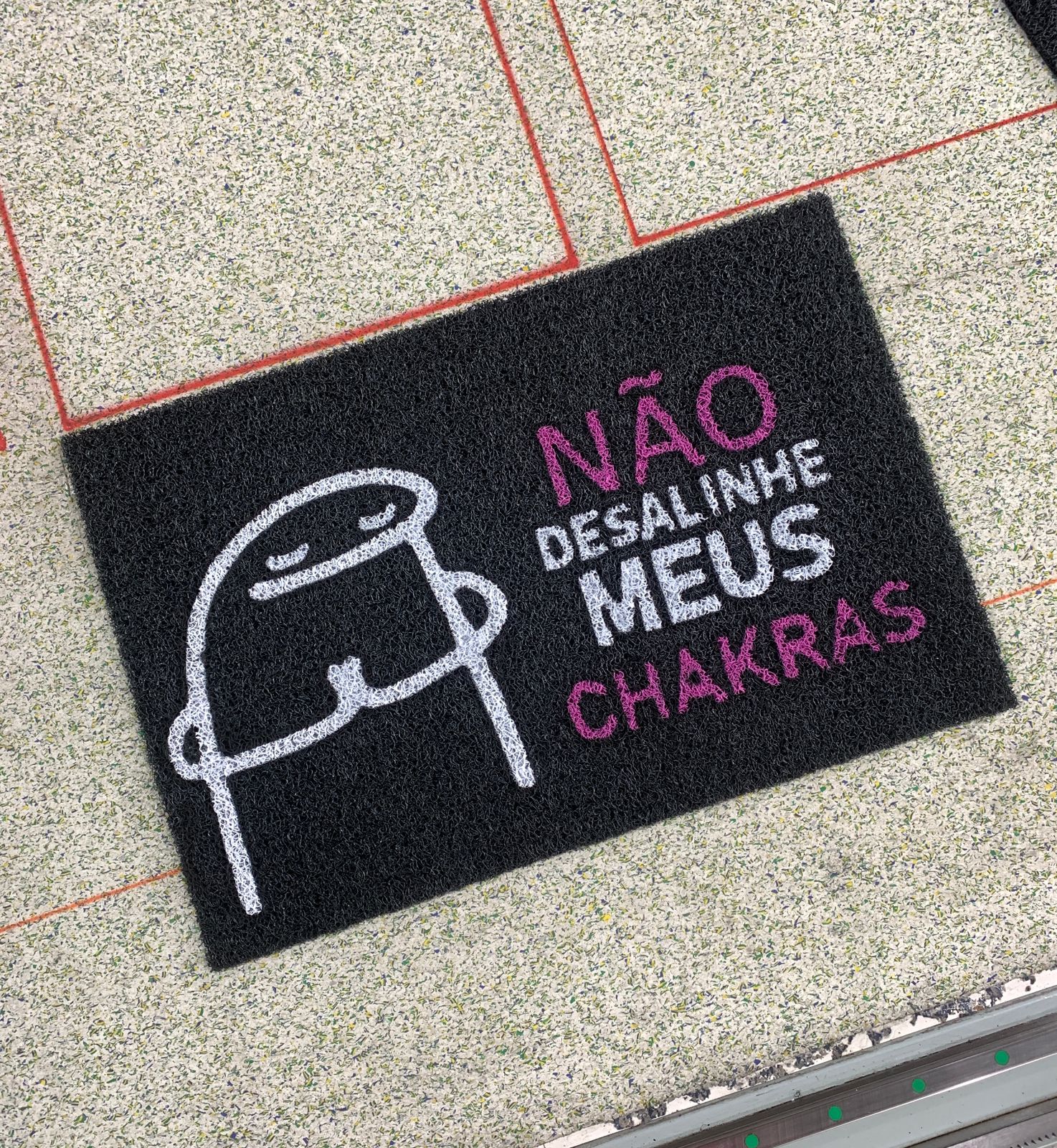 Capacho Divertido — Não desalinhe meus chakras