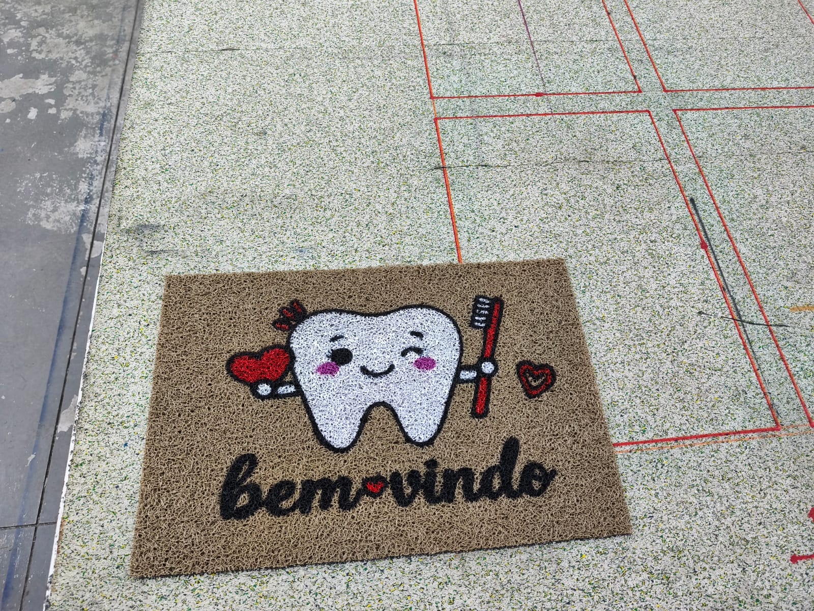 Capacho Cotidiano — Bem-vindo — Dente Kawaii